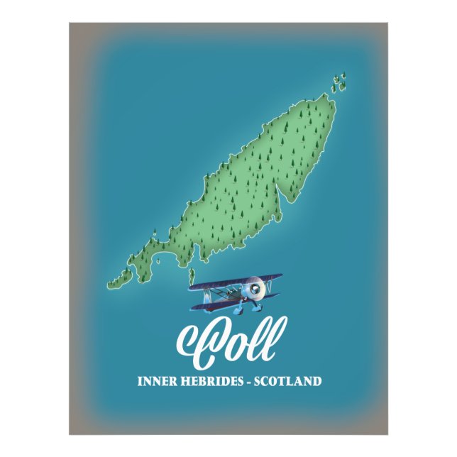 Impression Photo Carte de Coll Inner Hebrides Écosse (Devant)