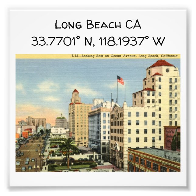 Impression Photo Carte de l'autorité de certification de plage de L (Devant)