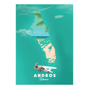 Impression Photo Carte de vacances d'Andros Bahamas.