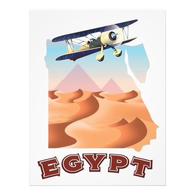 Impression Photo Carte de voyage de l'Egypte vintage (Devant)