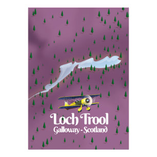 Impression Photo carte de voyage loch trool, galloway, ecosse