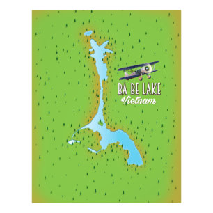 Impression Photo Carte du lac Ba Be Vietnam