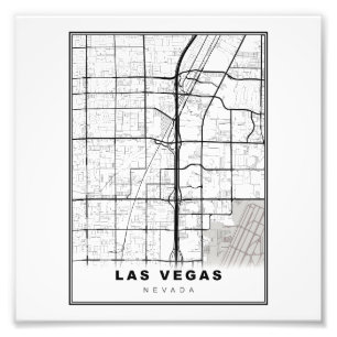 Impression Photo Carte du Las Vegas Strip