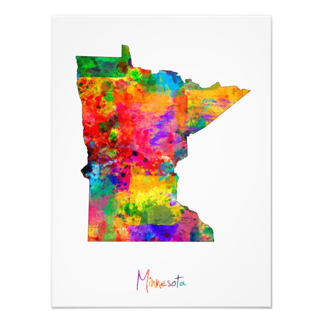 Impression Photo Carte du Minnesota (Devant)