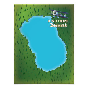 Impression Photo Carte Lund Fjord Danemark