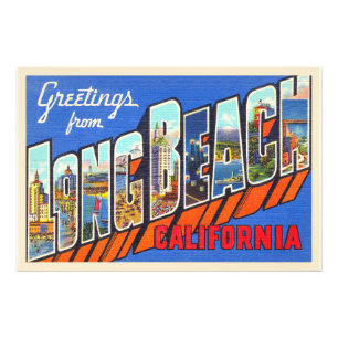 Impression Photo Carte postale Long Beach California CA