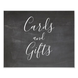 Impression Photo Cartes de tableau noir et signes cadeaux. Mariage 