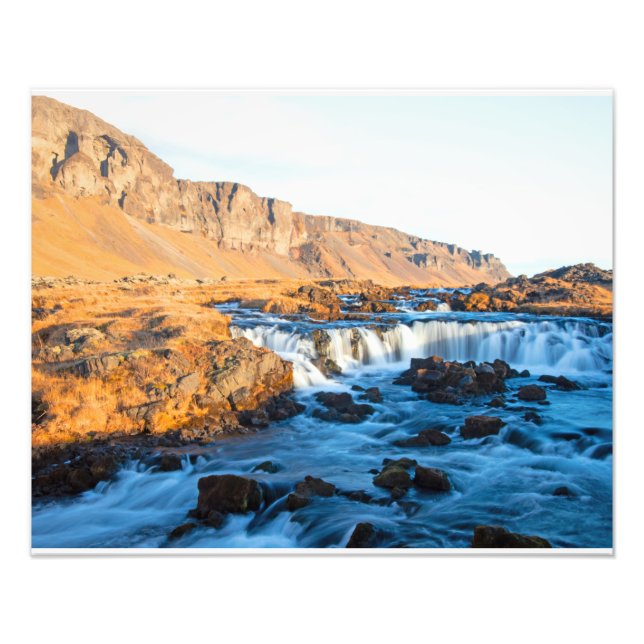 Impression Photo Cascade de Fossalar, Islande (Devant)