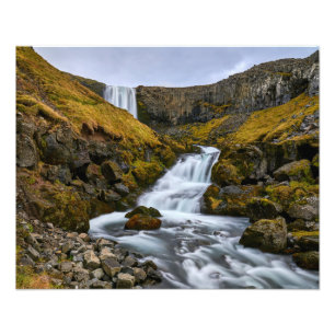 Impression Photo Cascade de Svodufoss Islande