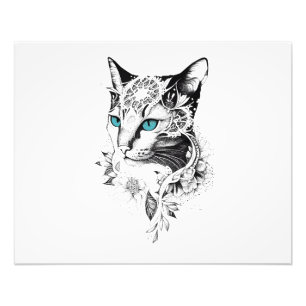 Impression Photo Cat Animaux Animaux Animaux Illustration Art tatou