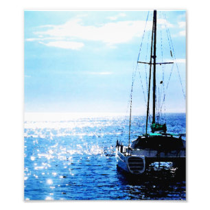 Impression Photo Catamaran dans les belles eaux de la Dominique