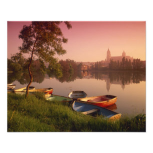 Impression Photo Cathédrale et rivière Tormes, Salamanque, Castille