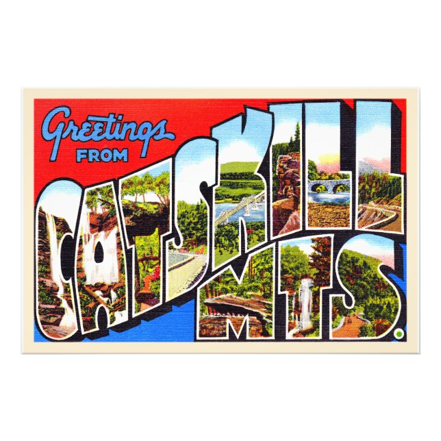 Impression Photo Catskill Mounts New York Grande Lettre Carte posta (Devant)
