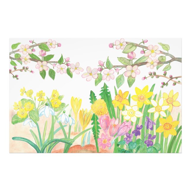 Impression Photo Ce sont les fleurs de printemps qui rayonnent la j (Devant)