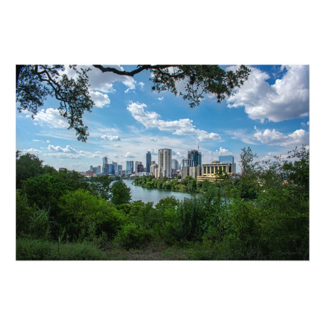 Impression Photo Centre-ville d'Austin Skyline depuis Norwood - Aus (Devant)