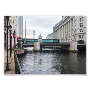 Impression Photo centre-ville de milwaukee riverfront et architectu