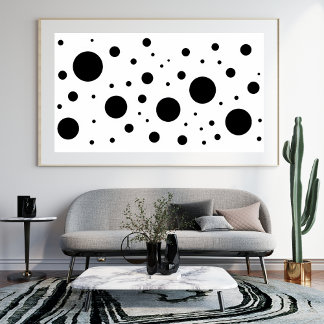 Impression Photo Cercle Abstrait minimaliste noir blanc moderne