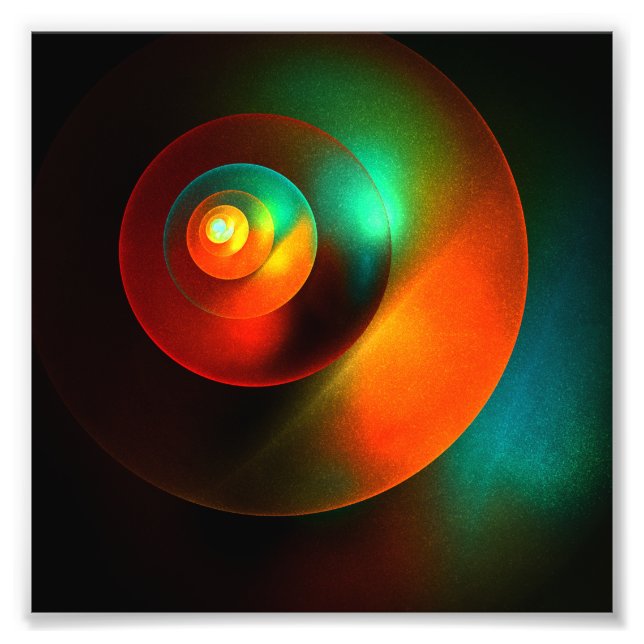Impression Photo Cercles colorés Motif d'art Abstrait moderne #18 (Devant)