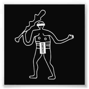 Impression Photo Cerne Abbas géant censuré