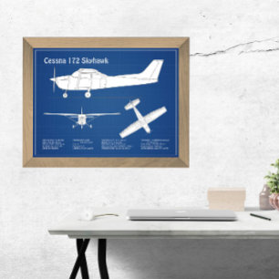 Impression Photo Cessna 172 Skyhawk - Plan directeur de l'avion ABD