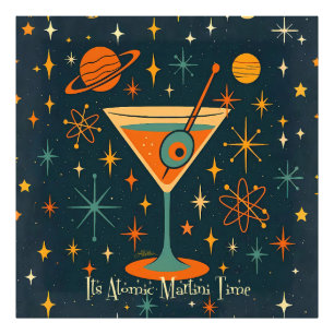 Impression Photo C'est l'heure du Martini Atomique Étoiles Cosmique