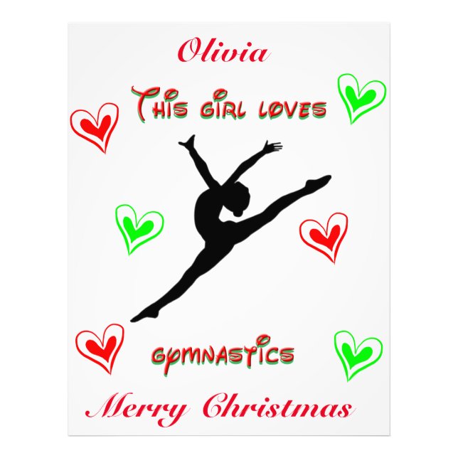 Impression Photo Cette fille aime la gymnastique Noël (Devant)