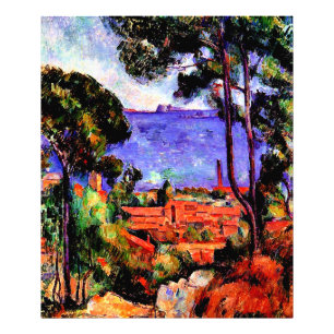 Impression Photo Cezanne - Vue à travers les arbres