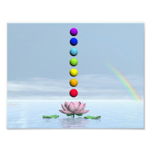 Impression Photo Chakras et arc-en-ciel - rendu 3D