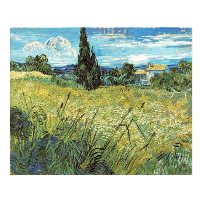 Impression Photo Champ de blé vert Vincent van Gogh (Devant)