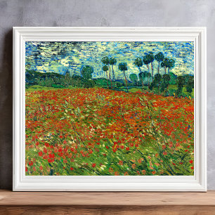 Impression Photo Champ de pavot par Vincent Van Gogh