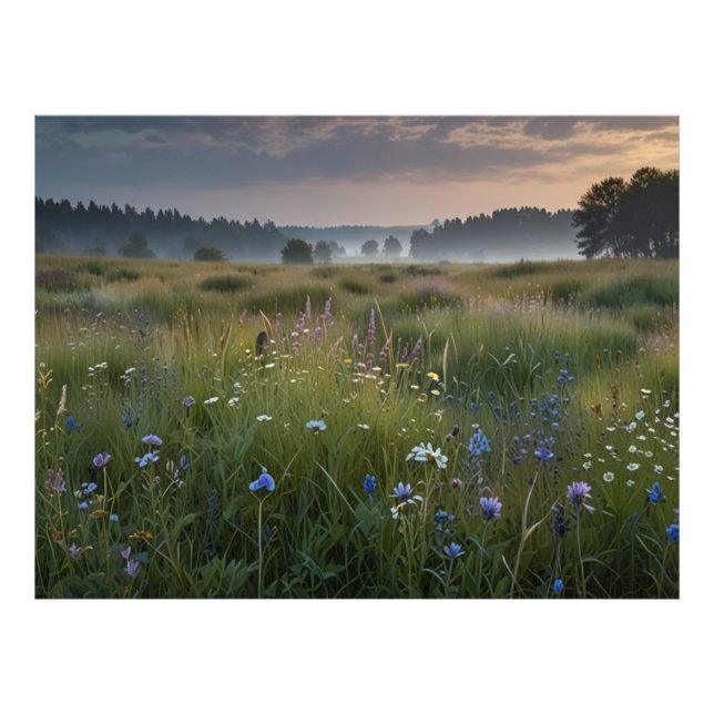Impression Photo Champ fleur sauvage (Devant)