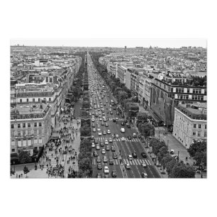 Impression Photo Champs Elysées de l'Arc de Triomphe