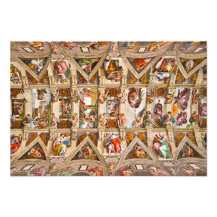 Impression Photo Chapelle Sixtine Plafond par Michel-Ange