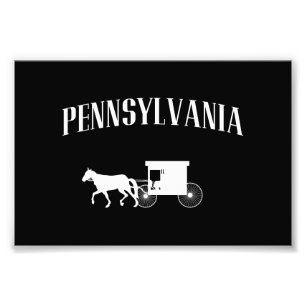 Impression Photo Chariot de la Pennsylvanie Amish