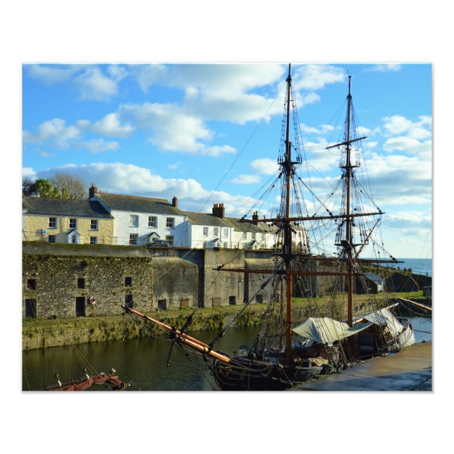 Impression Photo Charlestown Harbour Cornwall UK Poldark Situation (Devant)