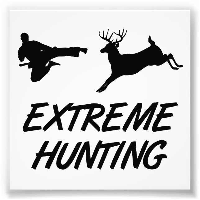 Impression Photo Chasse extrême Karate Kick Deer (Devant)