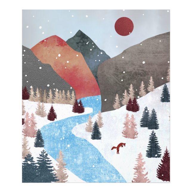 Impression Photo Chasse hivernale Fox (Devant)