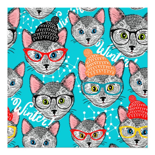 Impression Photo Chat dans le casquette (Devant)