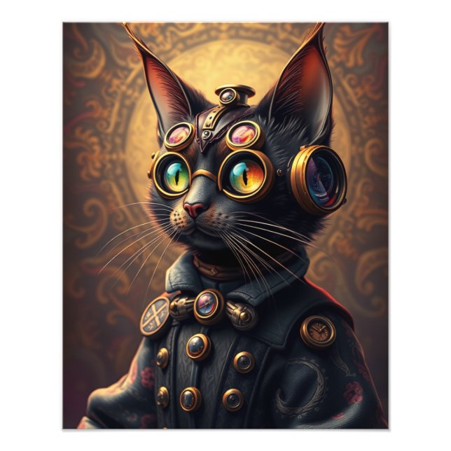 Impression Photo Chat Steampunk (Devant)