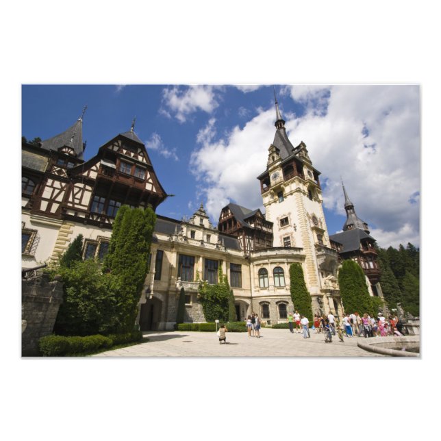 Impression Photo Château de Peles du 18ème siècle, Sinaia, Roumanie (Devant)