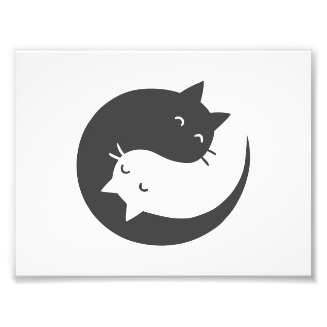 Impression Photo Chats yin et yang mandala - Choisissez le colo arr (Devant)