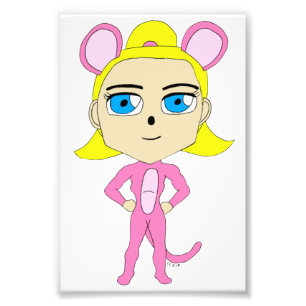 Impression Photo chatte rose