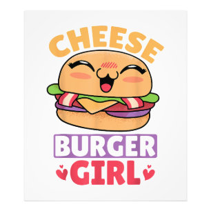 Impression Photo Cheeseburger Girl, Hamburger Women et Cheeseburge