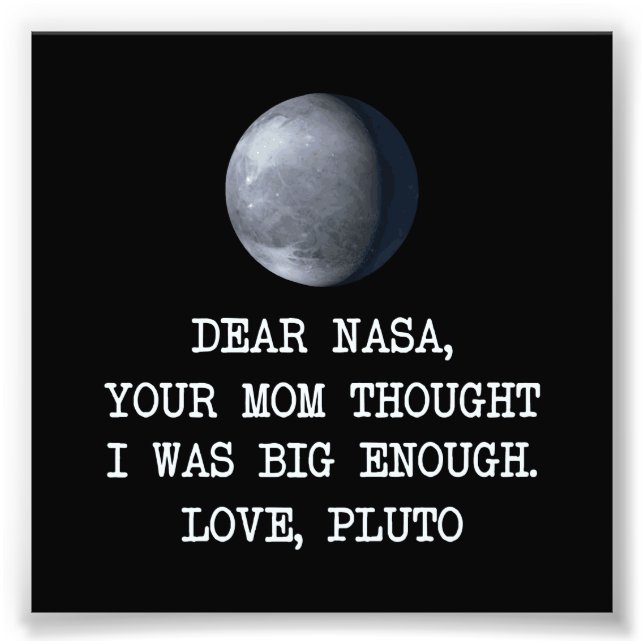 Impression Photo Cher Nasa Love Pluto (Devant)