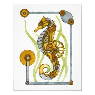 Impression Photo Cheval de mer Steampunk