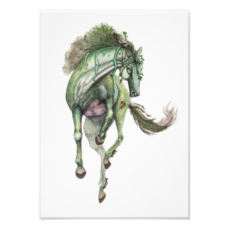 Impression Photo Cheval d'eau Kelpie en aquarelles