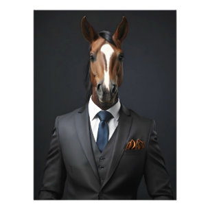 Impression Photo Cheval drôle dans le costume