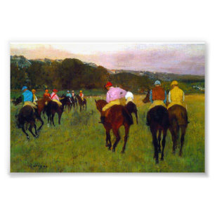Impression Photo Chevaux de course Edgar Degas à Longchamp