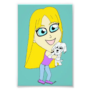 Impression Photo Chibi avec un chiot