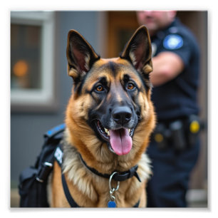 Impression Photo Chien de police
